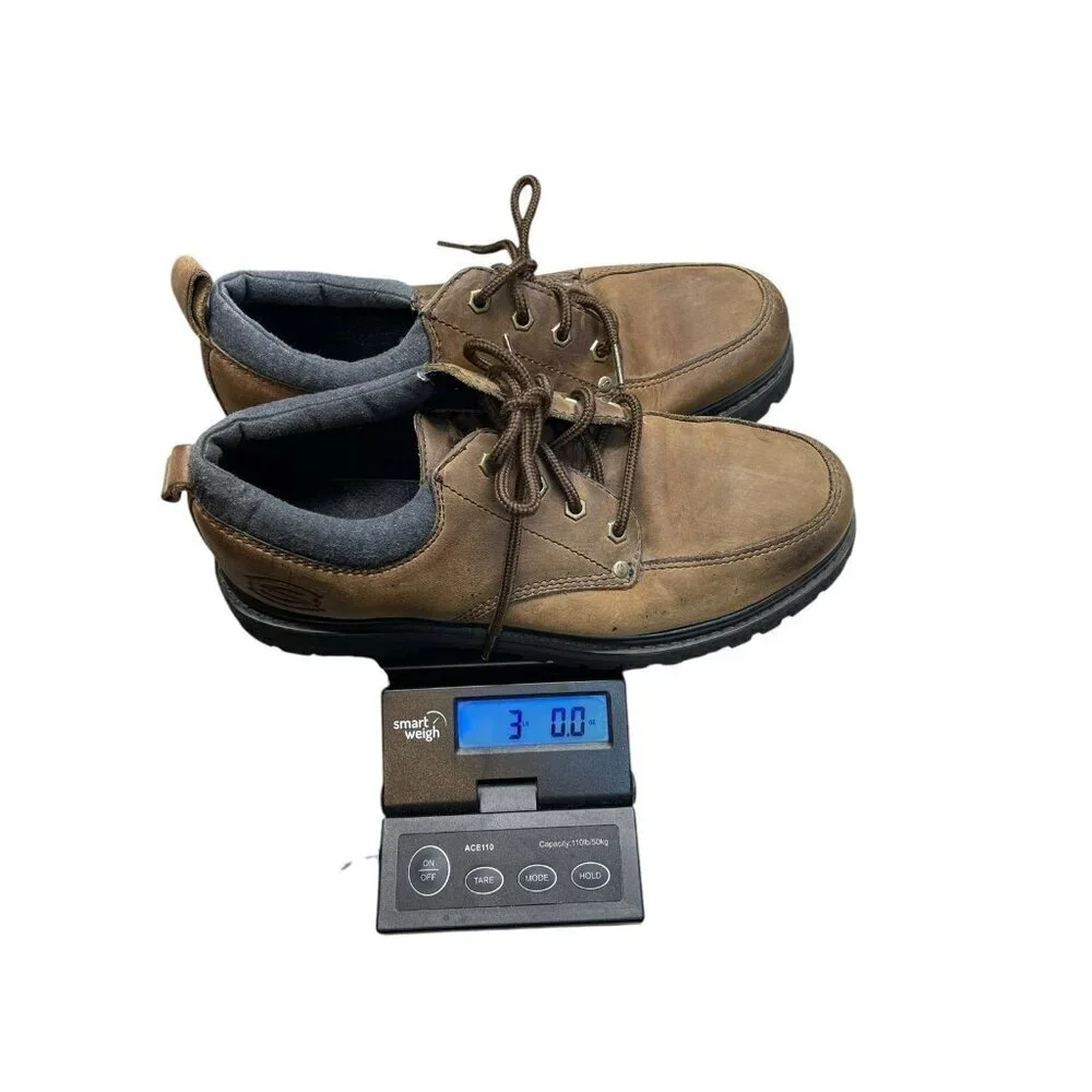 Skechers Brown Leather Work Shoes Size Men’s 10 Oxfords Casual Chunky Y2K